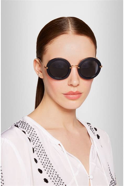 miu miu runway round sunglasses crystals|Miu Miu Sunglasses for Women .